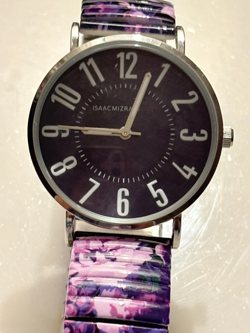 Isaac Mizrahi Floral Purple and Pink Expansion Band Watch It Needs a New Battery